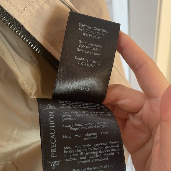 Mackage trench coat with leather shoulders - Picture 6 of 6